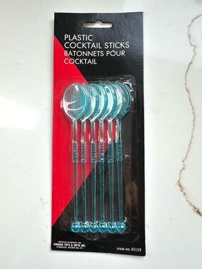 Cocktail stir Sticks rackets tennis NWT